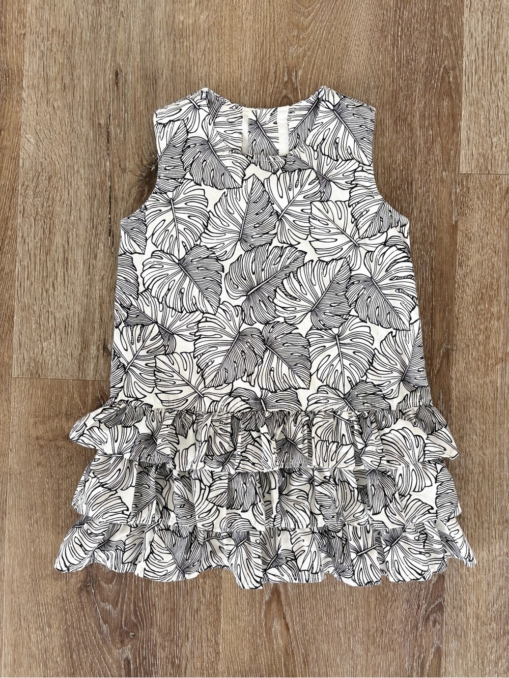 Custom Made Tropical Foliage Aloha Tiered Dress Sz: 3T| Hawaiian, Aloha Wear,